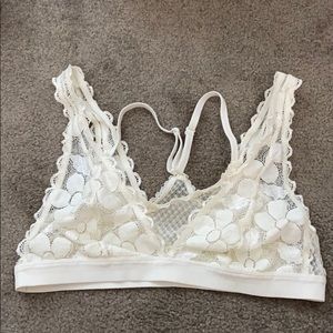 2 layer white Aerie Bralette